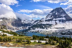 Lago nascosto in Glacier National Park, Montana U.S.A. Immagini Stock Lago nascosto in Glacier National Park, Montana U.S.A. Immagini Stock