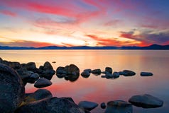 Lake At Sunset Stock Image