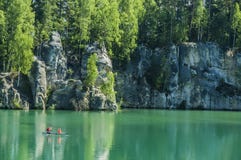 Lake In Adrspach-Teplice Rocks Royalty Free Stock Photography
