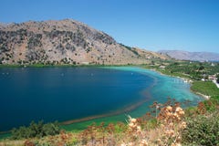Lake Kournas, Crete Royalty Free Stock Photos Lake Kournas, Crete Royalty Free Stock Photos