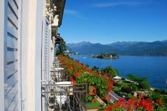 Lake Maggiore, Stresa, Hotel View Stock Photography Lake Maggiore, Stresa, Hotel View Stock Photography