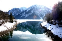 Lake Of Alpine, Austria Stock Photo