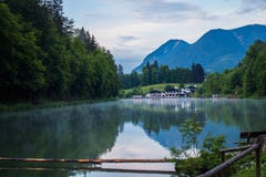 Lake resort in the Alps royalty free stock photos Lake resort in the Alps royalty free stock photos
