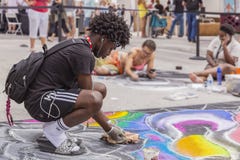 Lake Worth, Florida, USA Fab 23-24, 2019 25Th Annual Street Painting Fest stock photos Lake Worth, Florida, USA Fab 23-24, 2019 25Th Annual Street Painting Fest stock photos