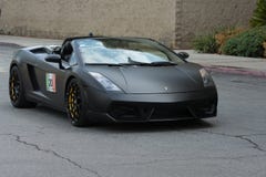 Lamborghini Gallardo Convertible car on display royalty free stock photos Lamborghini Gallardo Convertible car on display royalty free stock photos