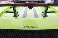 Lamborghini Gallardo logo rear stock image Lamborghini Gallardo logo rear stock image