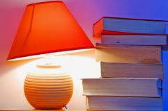Lamp And Books Stock Photography