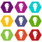 Lamp icon set color hexahedron royalty free illustration Lamp icon set color hexahedron royalty free illustration
