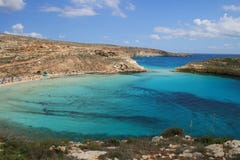 Lampedusa (Sicilia) - isola dei conigli fotografia stock Lampedusa (Sicilia) - isola dei conigli fotografia stock