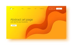 Landing page gradient waves background, banner for presentation, web site. stock illustration Landing page gradient waves background, banner for presentation, web site. stock illustration