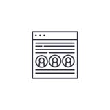 Landing page linear icon concept. Landing page line vector sign, symbol, illustration. vector illustration Landing page linear icon concept. Landing page line vector sign, symbol, illustration. vector illustration