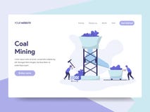 Landing page template of Coal Mining Illustration Concept. Isometric flat design concept of web page design for website and mobile vector illustration Landing page template of Coal Mining Illustration Concept. Isometric flat design concept of web page design for website and mobile vector illustration