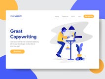Landing page template of Copywriter Concept. Modern flat design concept of web page design for website and mobile website.Vector vector illustration Landing page template of Copywriter Concept. Modern flat design concept of web page design for website and mobile website.Vector vector illustration