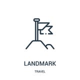 landmark icon vector from travel collection. Thin line landmark outline icon vector illustration. Linear symbol for use on web and stock illustration landmark icon vector from travel collection. Thin line landmark outline icon vector illustration. Linear symbol for use on web and stock illustration