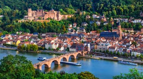 Landmarks and beautiful towns of Germany - medieval Heidelberg