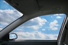 Landscape Behind Car Window Stock Images Landscape Behind Car Window Stock Images