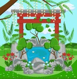 Landscape Design Concept. Vector Flat Illustration stock illustration Landscape Design Concept. Vector Flat Illustration stock illustration