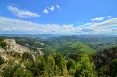 Landscape From The Scarita - Belioara Geo-botanical Reservation, Muntele Mare, Romania. Royalty Free Stock Images Landscape From The Scarita - Belioara Geo-botanical Reservation, Muntele Mare, Romania. Royalty Free Stock Images