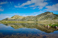 Landscape with glacial lake stock photos Landscape with glacial lake stock photos