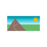 Landscape icon vector sign and symbol isolated on white background, Landscape logo concept stock illustration Landscape icon vector sign and symbol isolated on white background, Landscape logo concept stock illustration