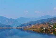 Landscape with lake and mountains stock photos Landscape with lake and mountains stock photos