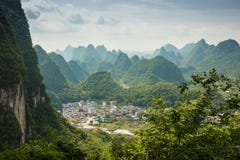 Landscape Of Guilin, Karst Mountains. Located Near Yangshuo, Gui Royalty Free Stock Photo Landscape Of Guilin, Karst Mountains. Located Near Yangshuo, Gui Royalty Free Stock Photo