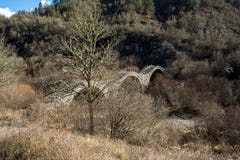 Landscape of Plakidas Bridge, Pindus Mountains, Zagori, Epirus, Greece Royalty Free Stock Photos Landscape of Plakidas Bridge, Pindus Mountains, Zagori, Epirus, Greece Royalty Free Stock Photos