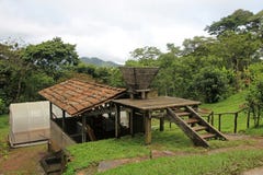Landschap en koffielandbouwbedrijf in de hooglanden van Matagalpa, Nicaragua royalty-vrije stock afbeeldingen Landschap en koffielandbouwbedrijf in de hooglanden van Matagalpa, Nicaragua royalty-vrije stock afbeeldingen