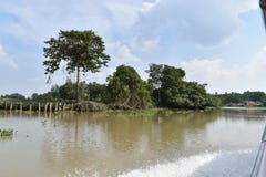 Landschap van het mooie landschap bij Saigon-Rivier in Ho Chi Minh City, Vietnam, Azië royalty-vrije stock afbeeldingen Landschap van het mooie landschap bij Saigon-Rivier in Ho Chi Minh City, Vietnam, Azië royalty-vrije stock afbeeldingen