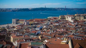 Landschap van Lissabon stock fotografie Landschap van Lissabon stock fotografie