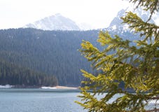 Landschappen van Montenegro - Zwart meer Durmitor stock fotografie Landschappen van Montenegro - Zwart meer Durmitor stock fotografie