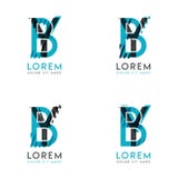 LANGS Logo Set van abstract modern grafisch ontwerp Blauw en grijs met schuine strepen en punten Dit embleem is perfect voor bedr vector illustratie LANGS Logo Set van abstract modern grafisch ontwerp Blauw en grijs met schuine strepen en punten Dit embleem is perfect voor bedr vector illustratie