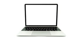 Lap-top μετωπικός που απομονώνεται ανοικτός στοκ φωτογραφία με δικαίωμα ελεύθερης χρήσης Lap-top μετωπικός που απομονώνεται ανοικτός στοκ φωτογραφία με δικαίωμα ελεύθερης χρήσης