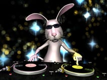 Lapin de Pâques DJ illustration stock Lapin de Pâques DJ illustration stock