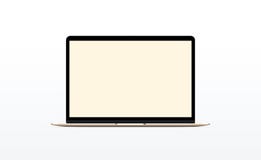 Laptop with blank computer screen. Front view mockup. royalty free stock photography Laptop with blank computer screen. Front view mockup. royalty free stock photography