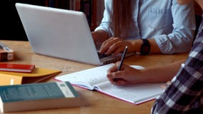 laptop student working απόθεμα βίντεο laptop student working απόθεμα βίντεο