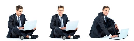 laptopa do biznesmena Obrazy Royalty Free laptopa do biznesmena Obrazy Royalty Free