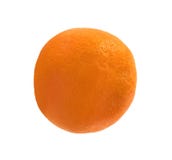 Laranja madura isolada no branco fotos de stock Laranja madura isolada no branco fotos de stock