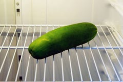 Large Cucumber In Refrigerator Stock Images Large Cucumber In Refrigerator Stock Images
