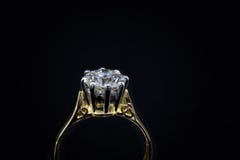 Large Diamond Solitaire Showing Claw Setting Royalty Free Stock Photography Large Diamond Solitaire Showing Claw Setting Royalty Free Stock Photography