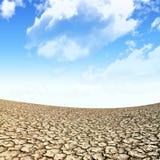 Large Field Of Baked Earth After A Long Drought Royalty Free Stock Image