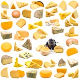 Large page of cheese collection stock photo Large page of cheese collection stock photo