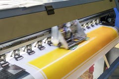 Large printer format inkjet working detail color royalty free stock photography Large printer format inkjet working detail color royalty free stock photography