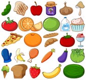 Large Set Of Fruits And Vegetables On White Background Royalty Free Stock Images Large Set Of Fruits And Vegetables On White Background Royalty Free Stock Images
