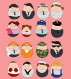 Large set of professional career people in egg. Stock Photos Large set of professional career people in egg. Stock Photos