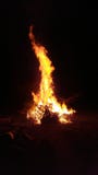 Large tall fire with orange flames stock photo Large tall fire with orange flames stock photo