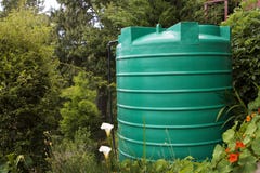 Large Water Storage Tank In A Garden Royalty Free Stock Image Large Water Storage Tank In A Garden Royalty Free Stock Image