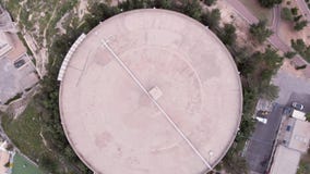 Large Water tank Aerial view in Jerusalem, Israel