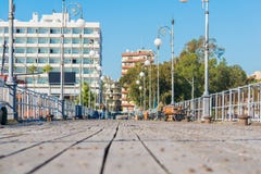 Larnaka finikoudes boardwalk port fotografia stock Larnaka finikoudes boardwalk port fotografia stock