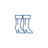 Las botas de vaquero alinean concepto del icono Símbolo plano del vector de las botas de vaquero, muestra, ejemplo del esquema ilustración del vector Las botas de vaquero alinean concepto del icono Símbolo plano del vector de las botas de vaquero, muestra, ejemplo del esquema ilustración del vector